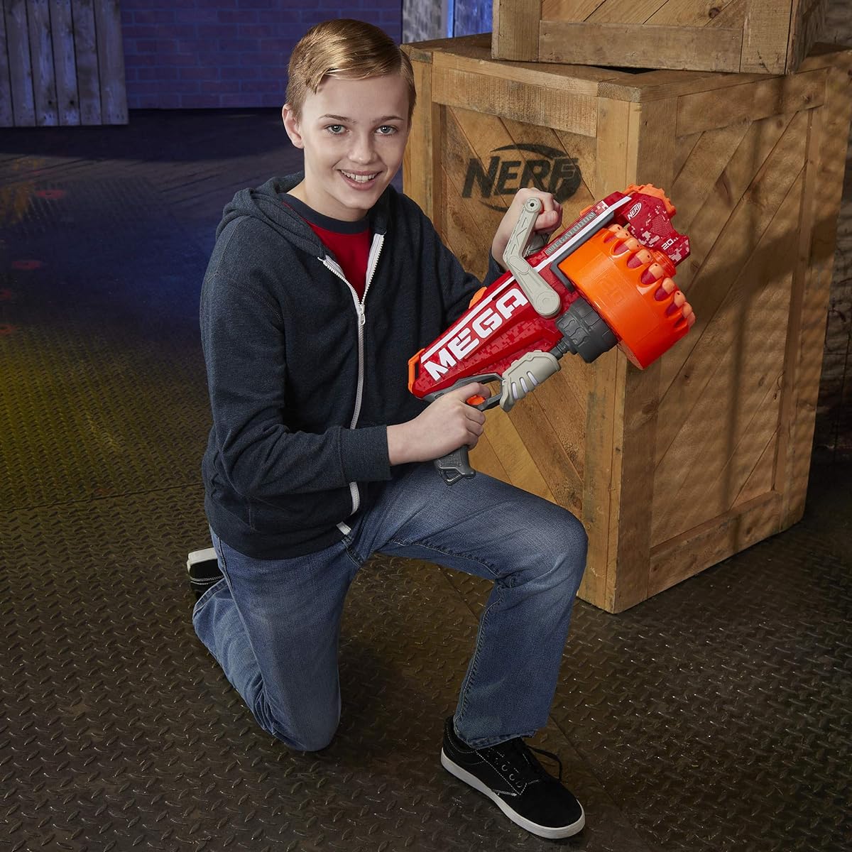 NERF Megalodon N-Strike Mega Toy Blaster with 20 Official Mega Whistler Darts