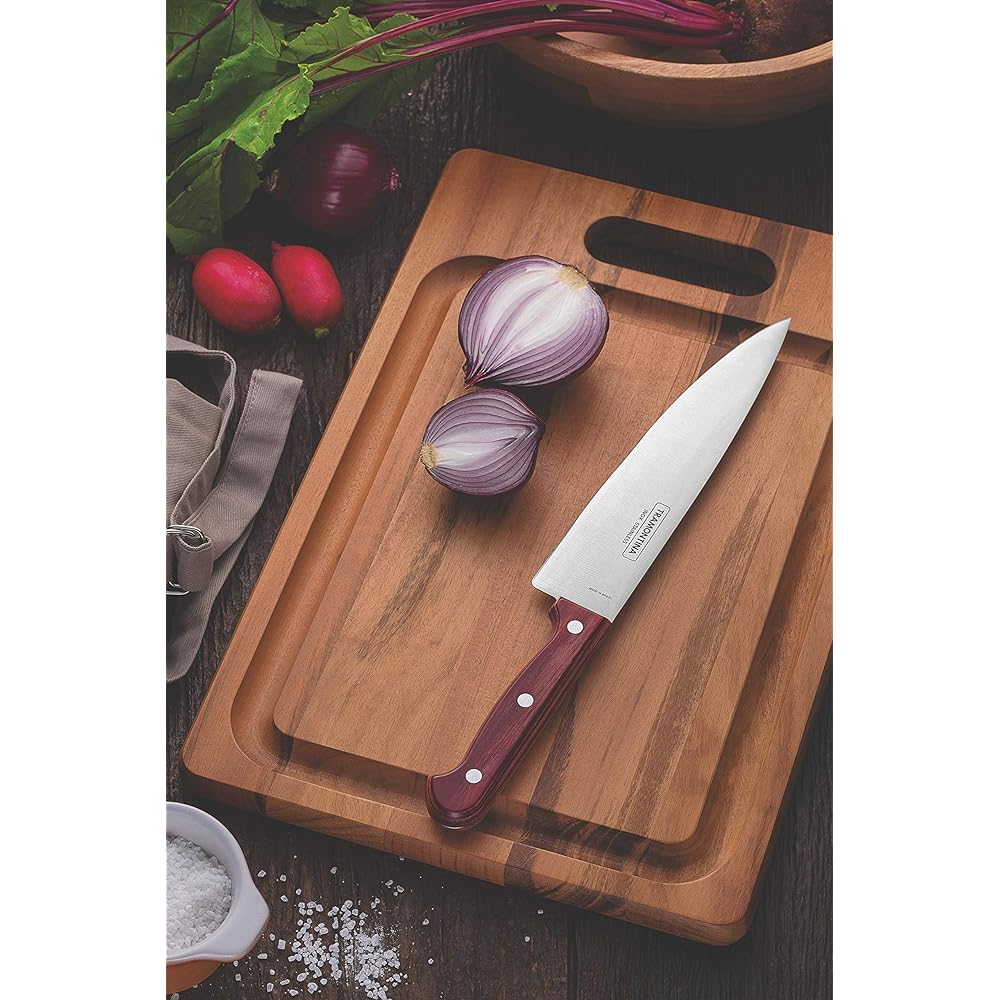 Tramontina Wooden Knife Cutlery Knife Polywood Set of 4 Red Dishwasher Safe Made in Brazil 21199/781 TRAMONTINA