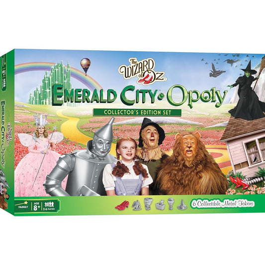 MasterPieces Opoly Board Game - Wizard of Oz Emerald City Opoly - Officially Licensed Board Game for Adults, Kids & Families