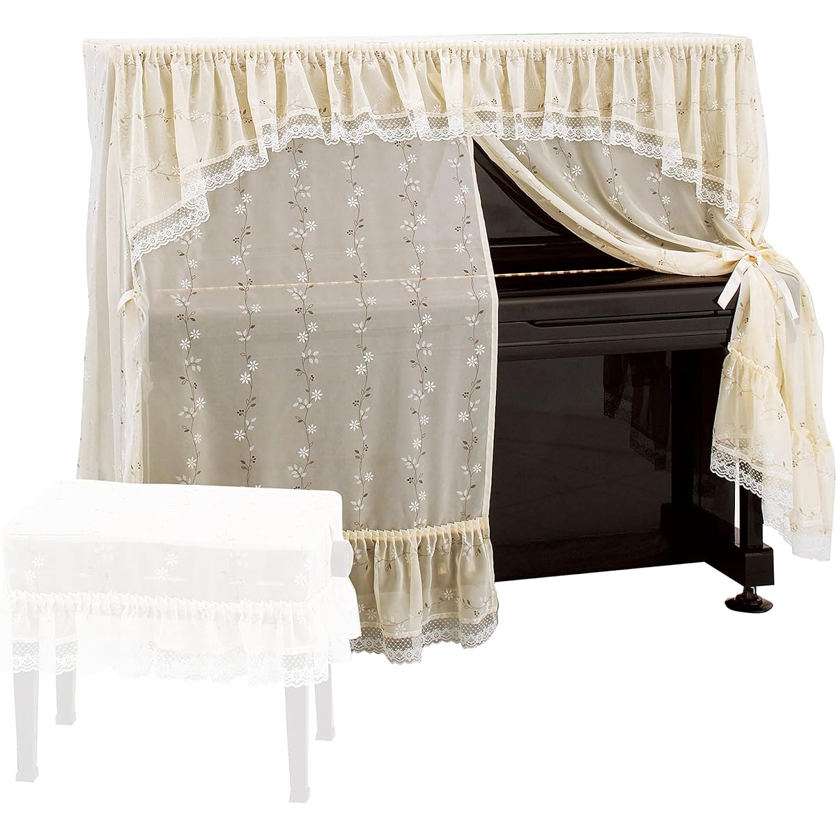 Alps/Upright piano cover (lace print type) A-UL/M size