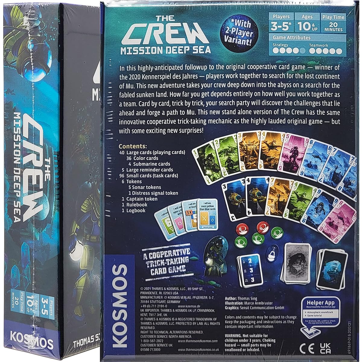 The Crew: Mission Deep Sea and The Quest for The Planet Nine Board Game Bundle with Random Color Drawstring Bag