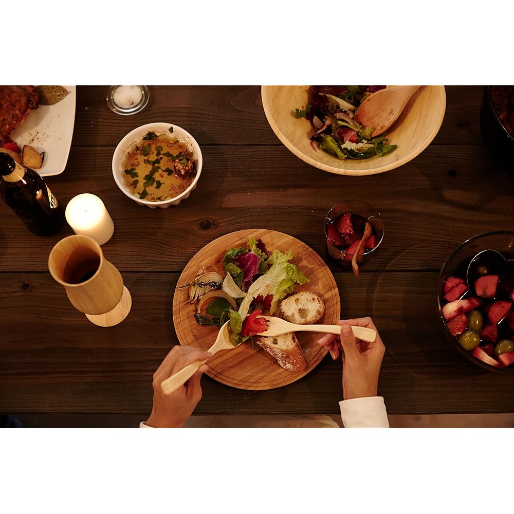 RIVERET Plate 24cm Pair Set Dishwasher Safe White/Brown RV-403WB