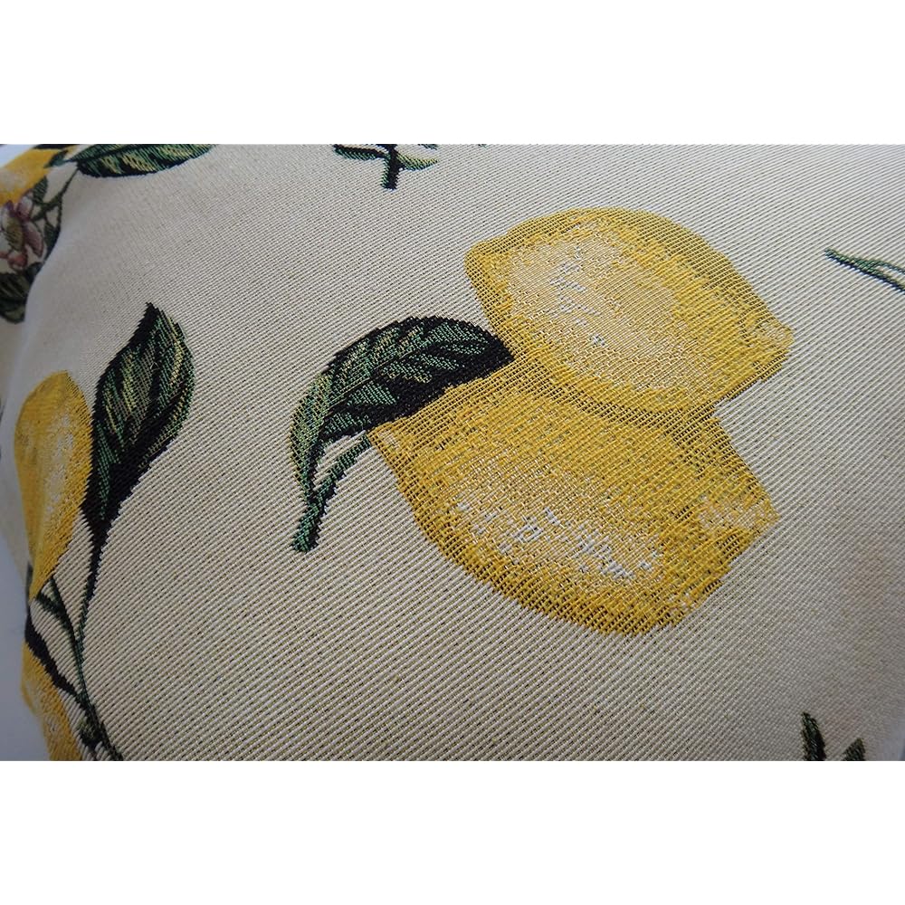 VEGATEX Cushion Cover 45 x 45cm Set of 2 Gobelins Southern France Lemon Pattern