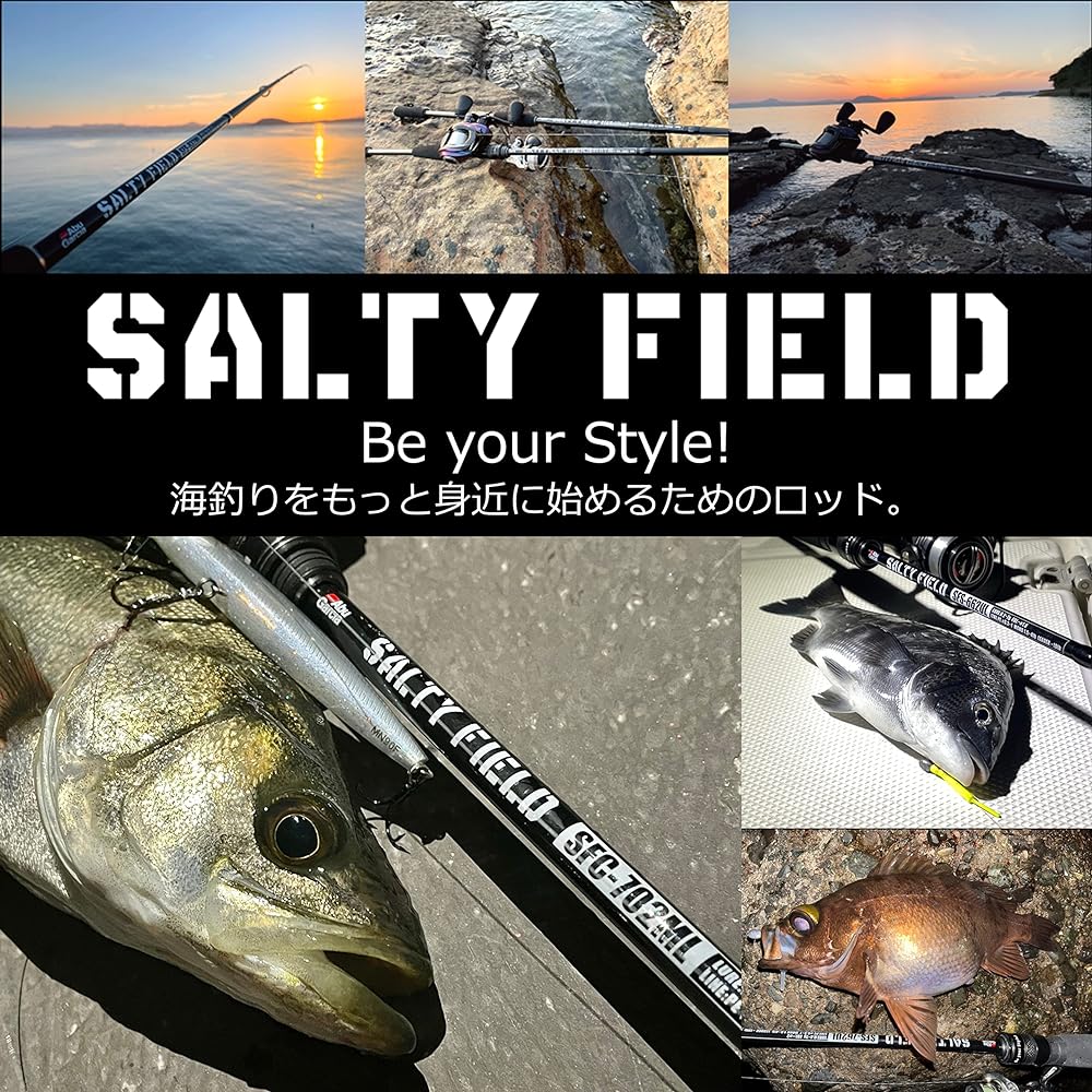AbuGarcia Salty Field SFC-702ML Fishing Rod Fishing Rod Rockfish Rod Seabass Rod