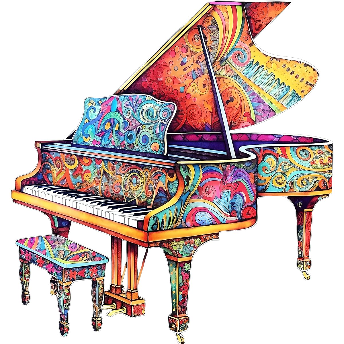 CRAFTHUB Premium Quality Wooden Piano Jigsaw Puzzle: Ideal Gift for Music Lovers / A3 Size 11"x11.7"