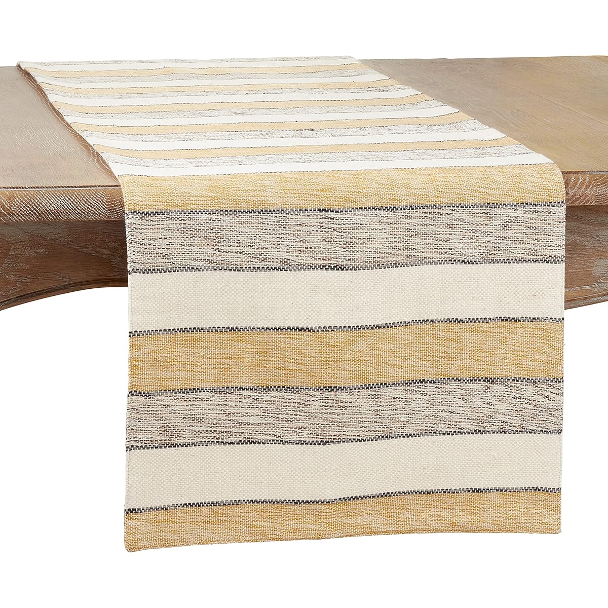 SARO LIFESTYLE Aeliana Collection Stripe Design Table Runner 16"x72", Multi