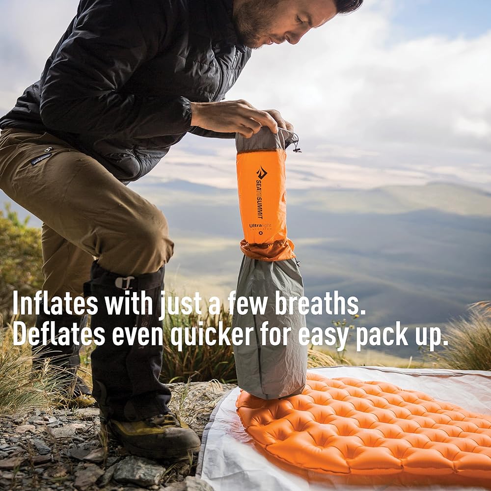 Sea to Summit Ultralight Insulated Mat Sleeping Pad with Inflation Pump Bag