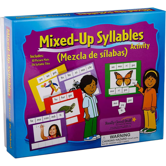 Really Good Stuff 306540 Mix-Up Syllables Spanish Game