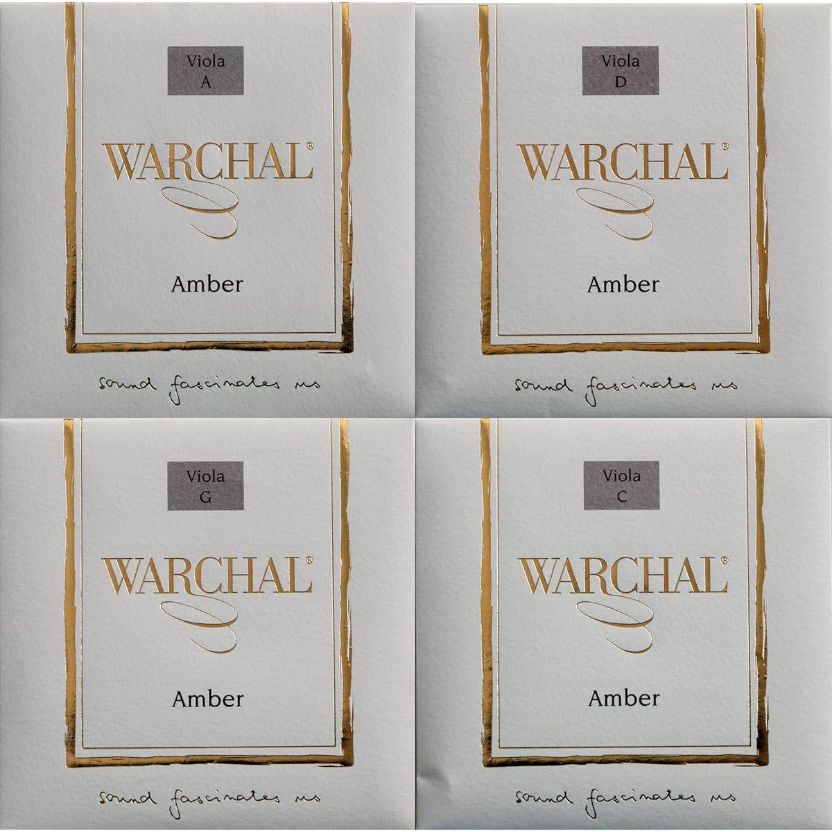 Warchal Amber Viola String Set 711S A Synthetic Core/Hydronarium [Official Japanese Product]