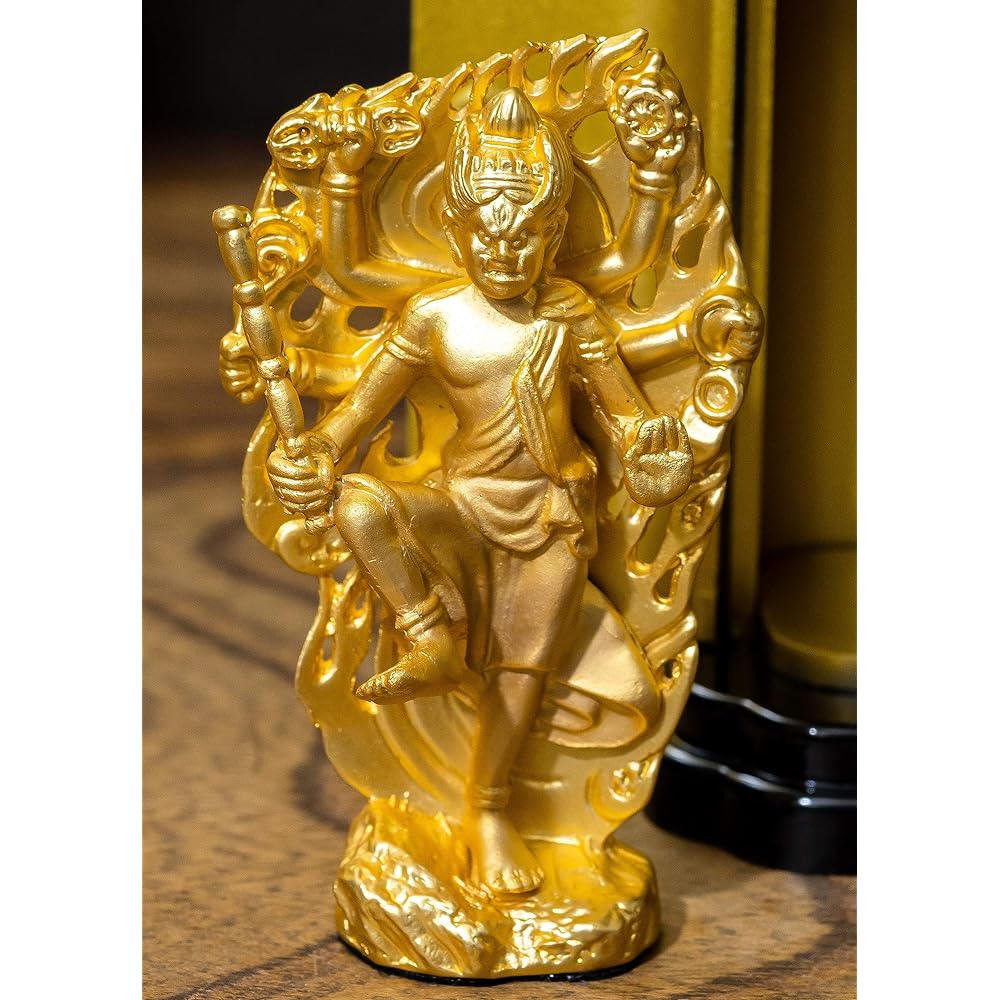 Buddha statue Karasuma Myoo with Zushi (gold plated/24k gold) Buddhist sculptor: Hideun Makita Prototype ___ (toilet god) Restroom Guardian main image of the washroom Takaoka bronze ware