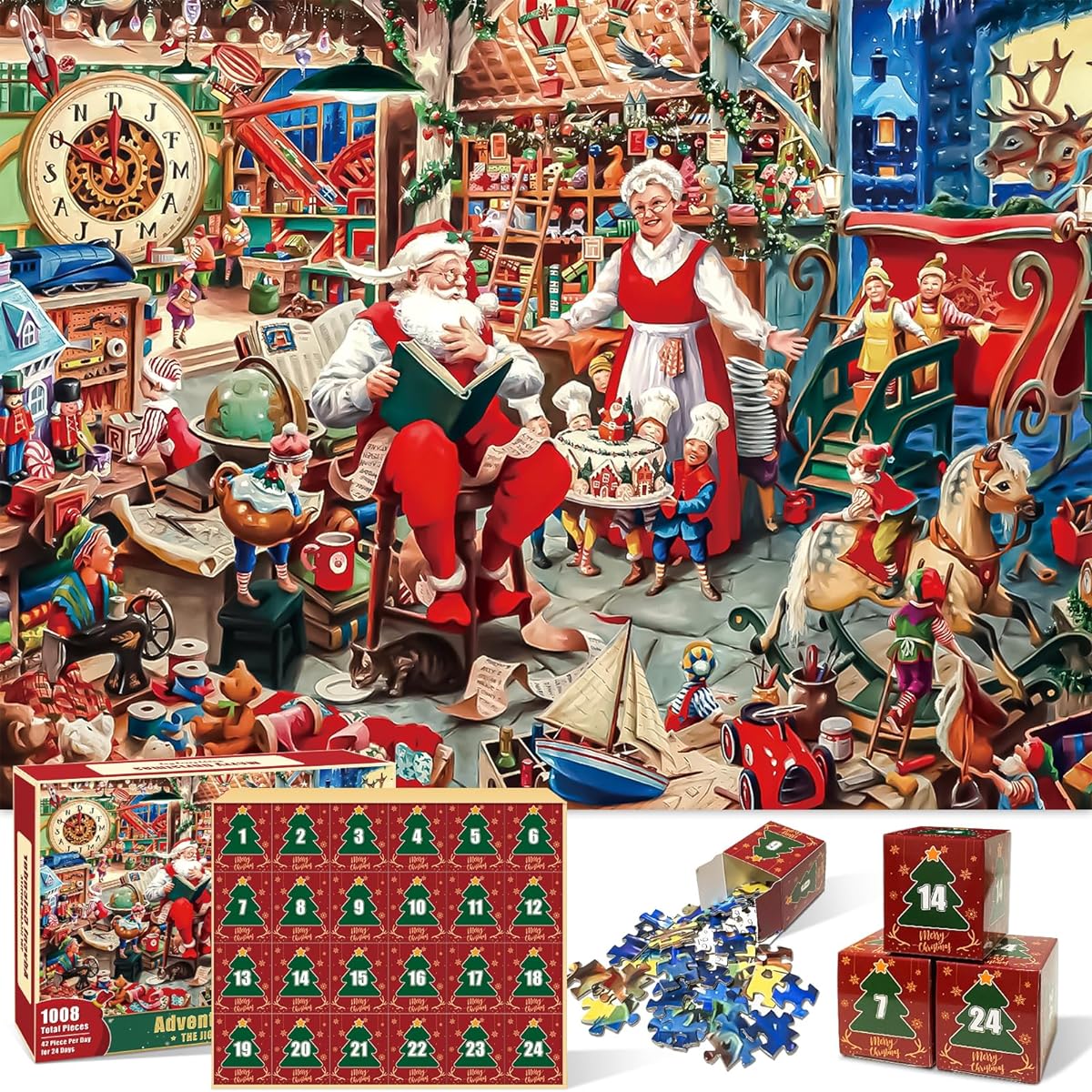 Christmas Advent Calendar Puzzle 2023 Kids Adult Tennis