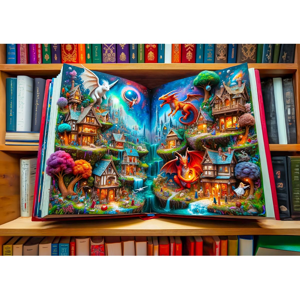 Wooden.City 1000 Piece Puzzle Enchanted Tales Adult Wooden Puzzle Jigsaw Puzzle 1000 Piece EU Made 20.43x14.8 Inch Magical Jigsaw Puzzle