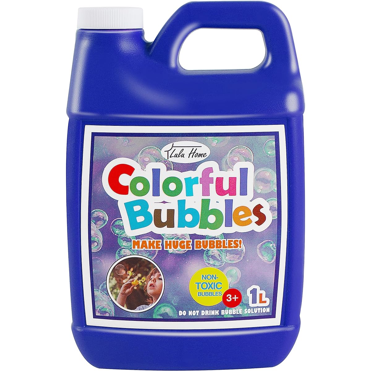 Lulu Home Bubble Concentrate 1L/33oz Bubble Refill for Kids Bubble Machine Giant Bubble Wand Bubble Blower Toy Halloween Party Favors (Dark Blue)