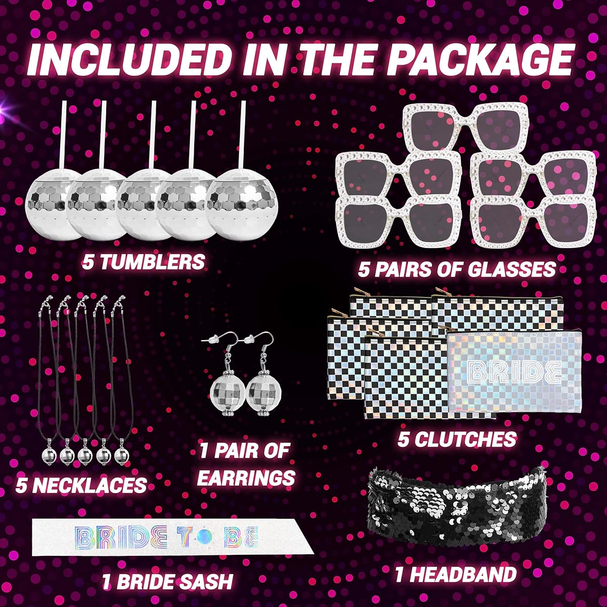 Last Disco Bachelorette Party Favor Set
