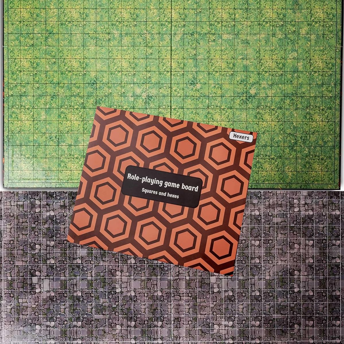 Hexers Terrain Lite Role Playing Game Board RPG Game Mat Replacement Dungeons and Dragons DD D&D Pathfinder 1" Square RPG Miniatures Mat or Tabletop Role Playing Dice Map