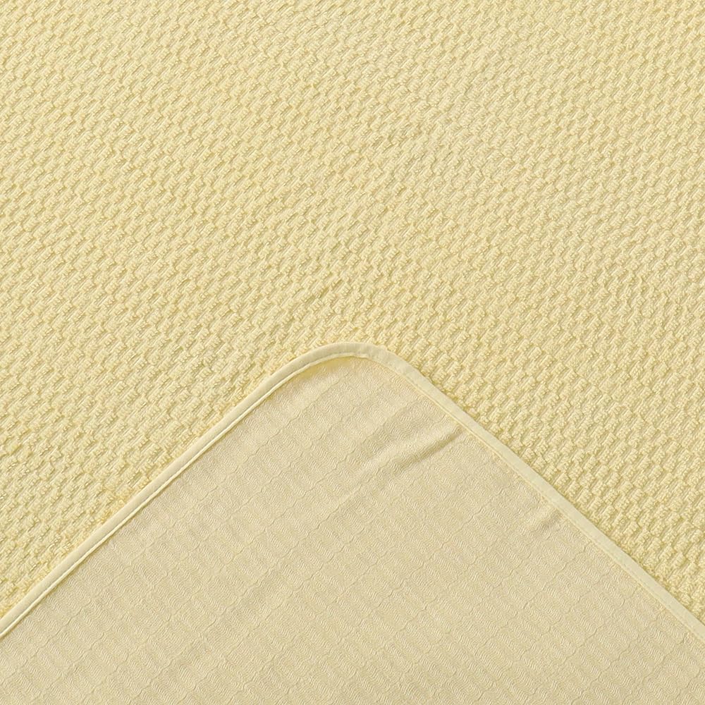 nishikawa [Nishikawa] Throw 140X100cm Washable Reversible Smooth Gauze Uneven Pile Smooth Made in Japan Yellow FQ78503000Y