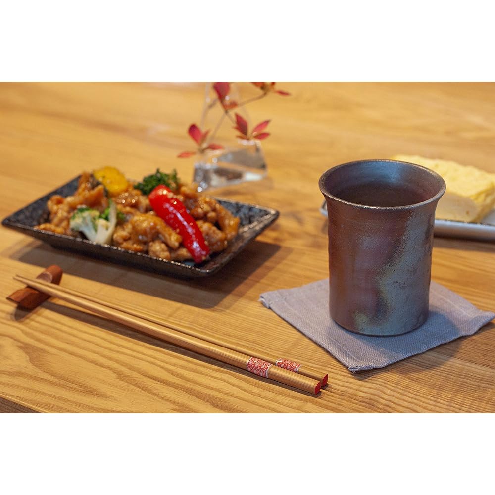 Bizen Ware Mugen Kobo Beer Glass Mini 180ml Crosscut