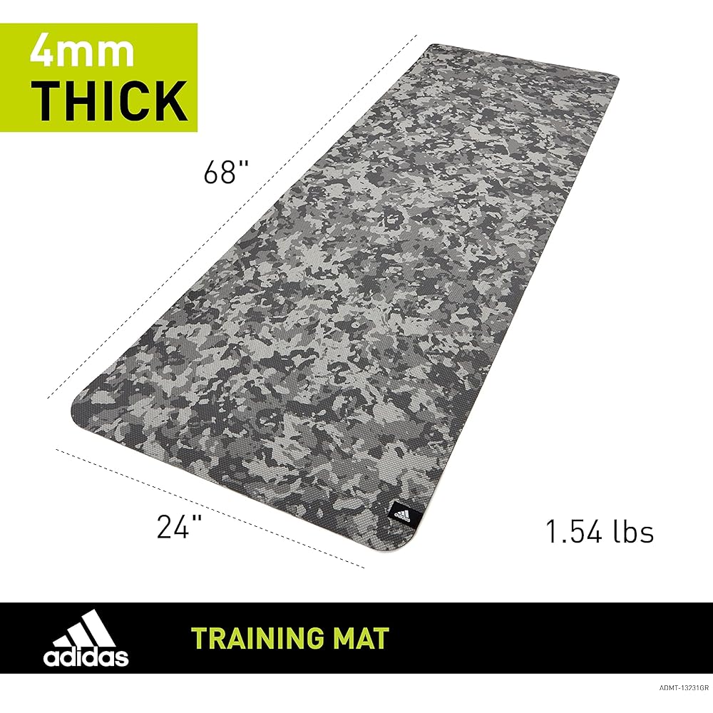 Adidas Training Mat Camouflage Camo Gray 4mm ADMT-13231GR