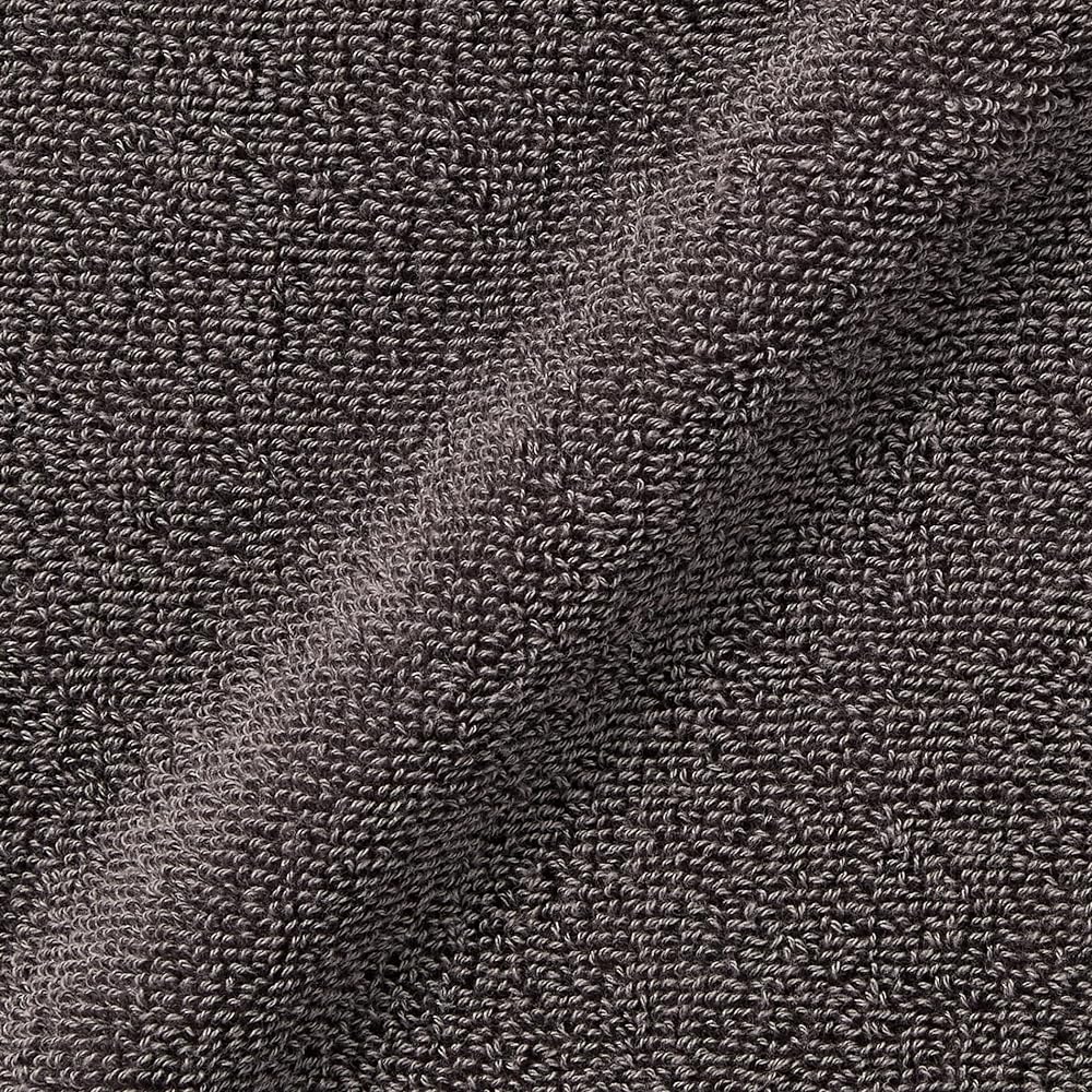 MUJI Plump Pile Bath Towel, Set of 4, 60 x 120cm, Charcoal/Soft 83429591