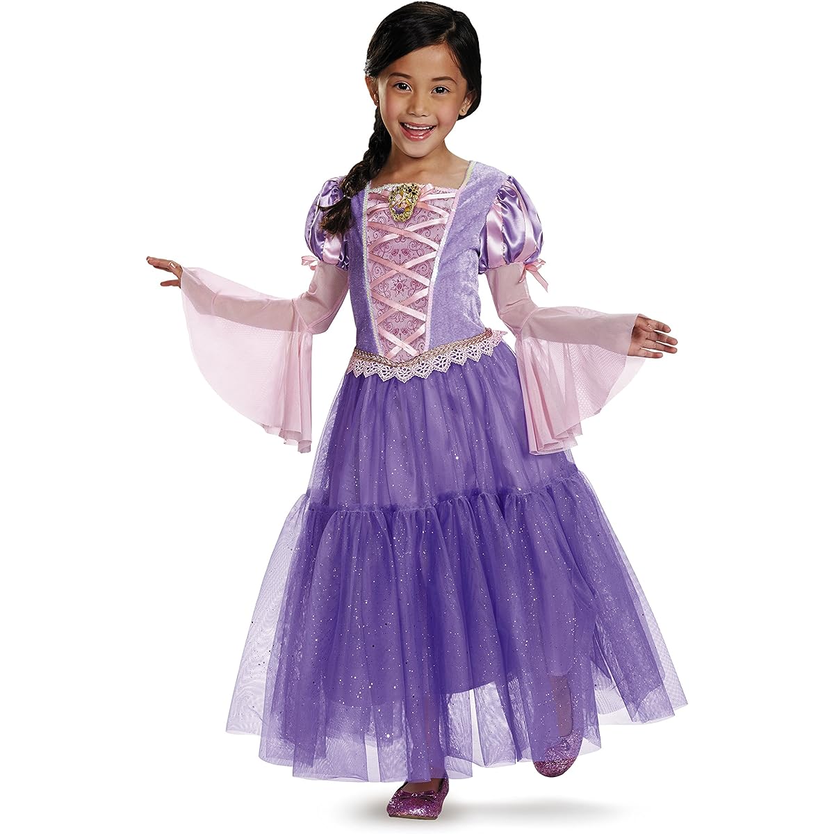 [Disguise] Halloween Rapunzel Cosplay Costume for Kids and Toddlers, Dress, 2016 Deluxe Edition, Disney Princess Costume Goods