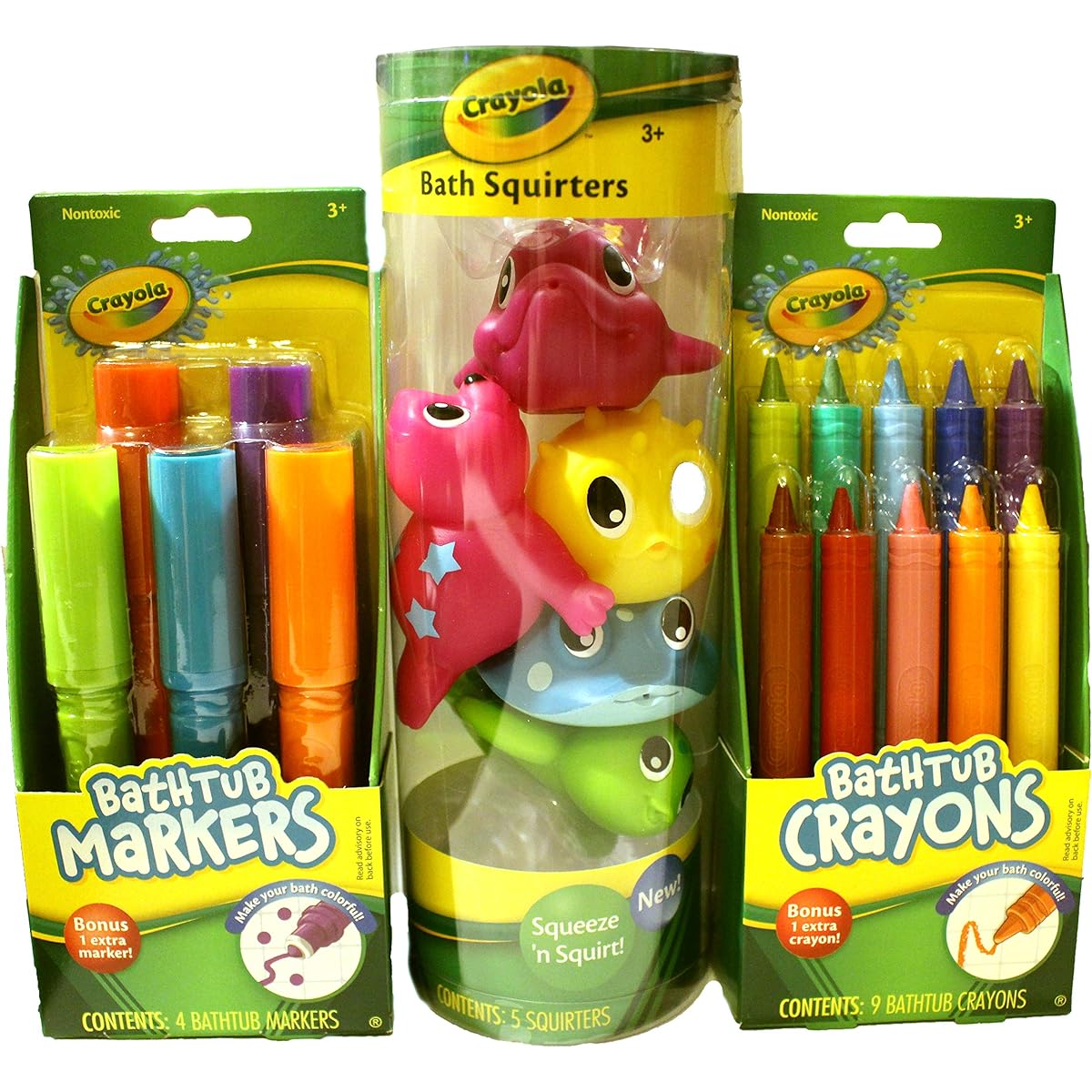 Crayola Bath Time Fun Bundle Including Bathtub Markers, Bathtub Crayons and Bath Squirters