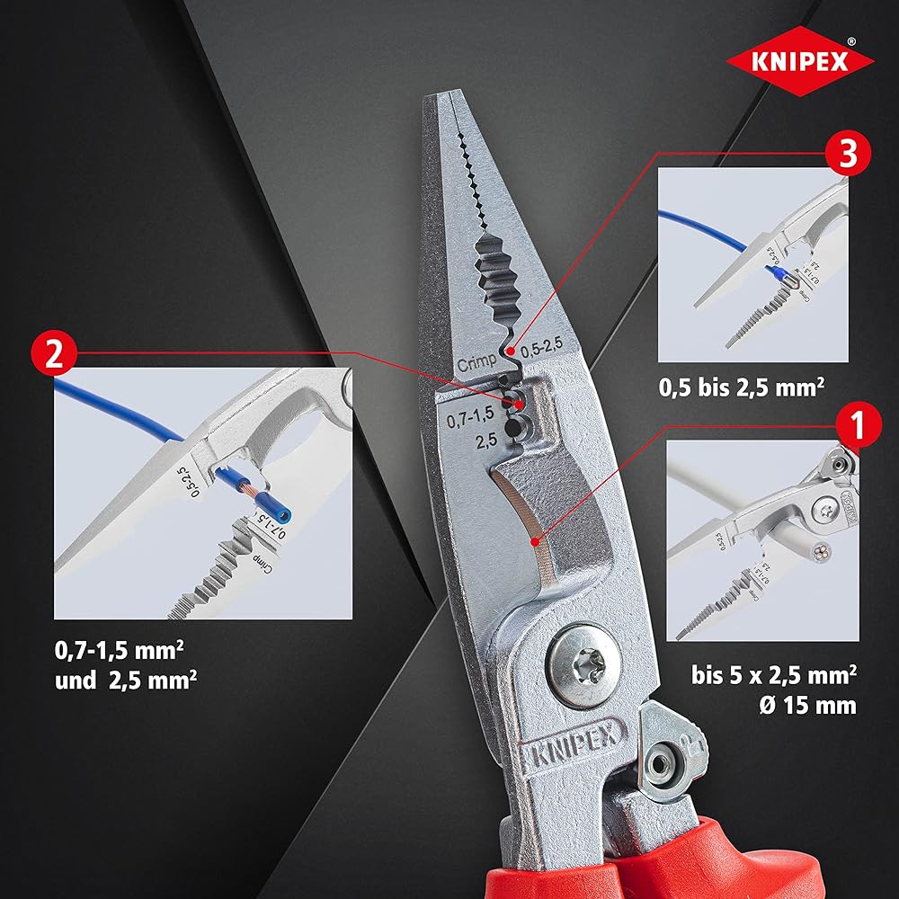 KNIPEX 1396-200 Insulated electro pliers (with spring) 1396200