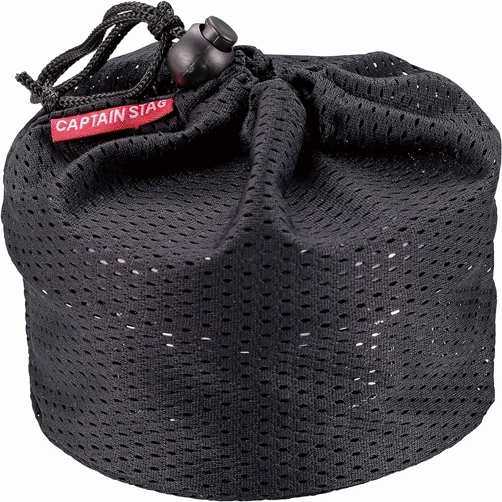 CAPTAIN STAG Cooker Pot Aluminum Mounted Cooker with Storage Bag Made in Japan Tsubame Sanjo Black UH-4108 / UH-4109
