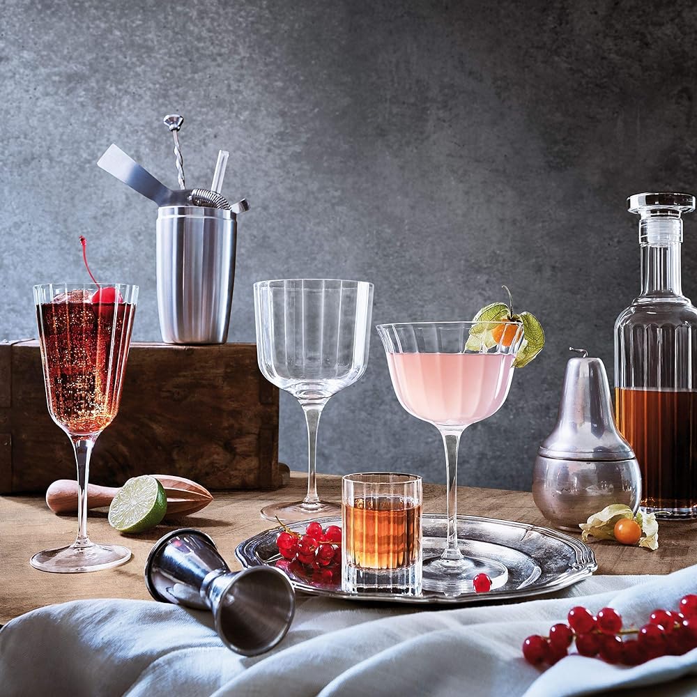 Luigi Bormioli Bach Champagne/Dessert Vintage Stem 8.5oz Set of 4