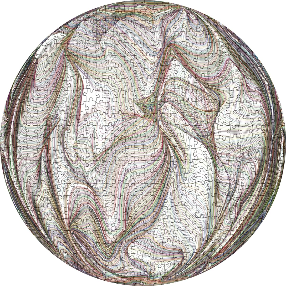 Impossible Puzzle 1000 Pieces Difficult Jigsaw Puzzle for Adults Colorful Lines Challenging Puzzle for Adults