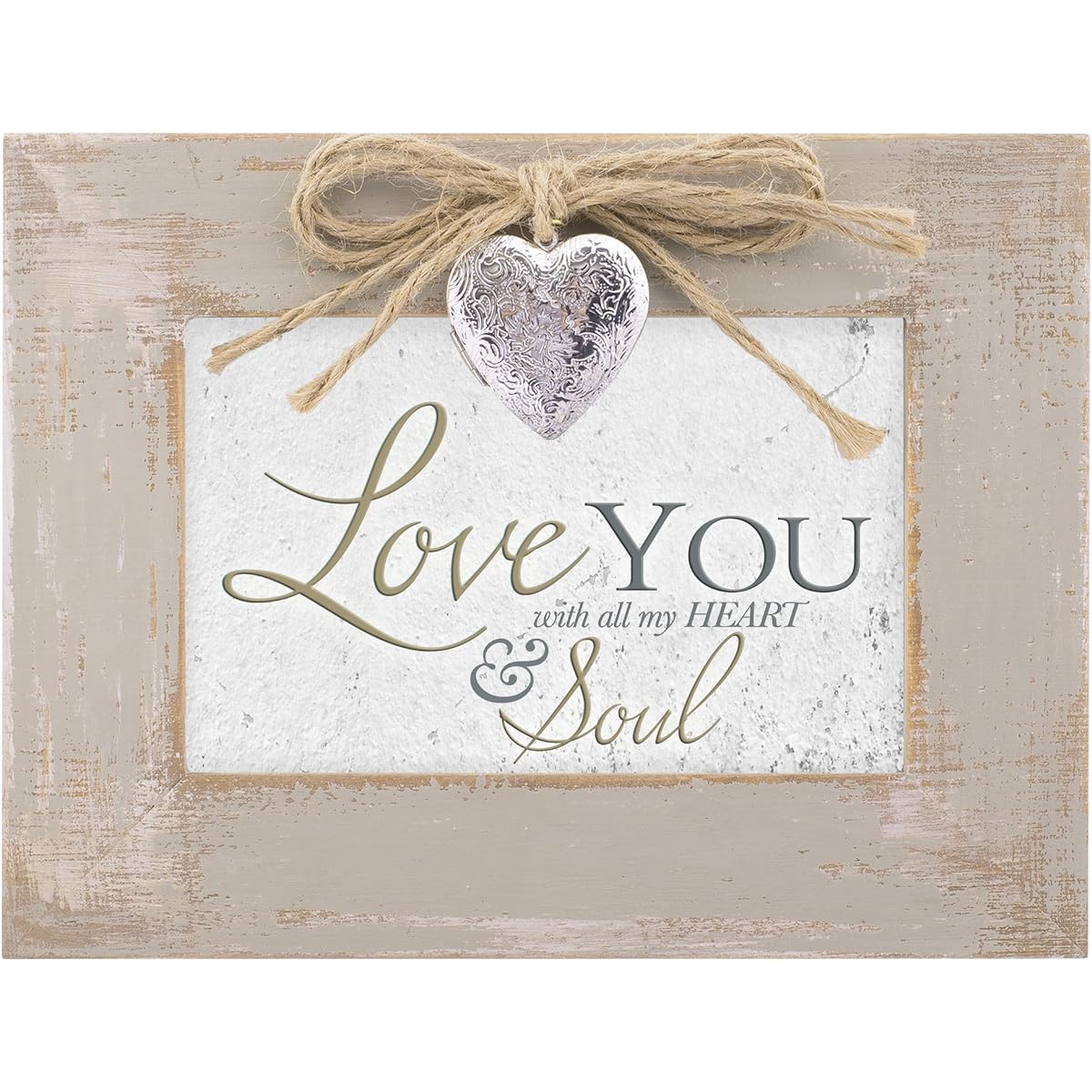 Love Heart Soul Distressed Wood Locket Jewellery Music Box Plays Tune You Light Up My Life