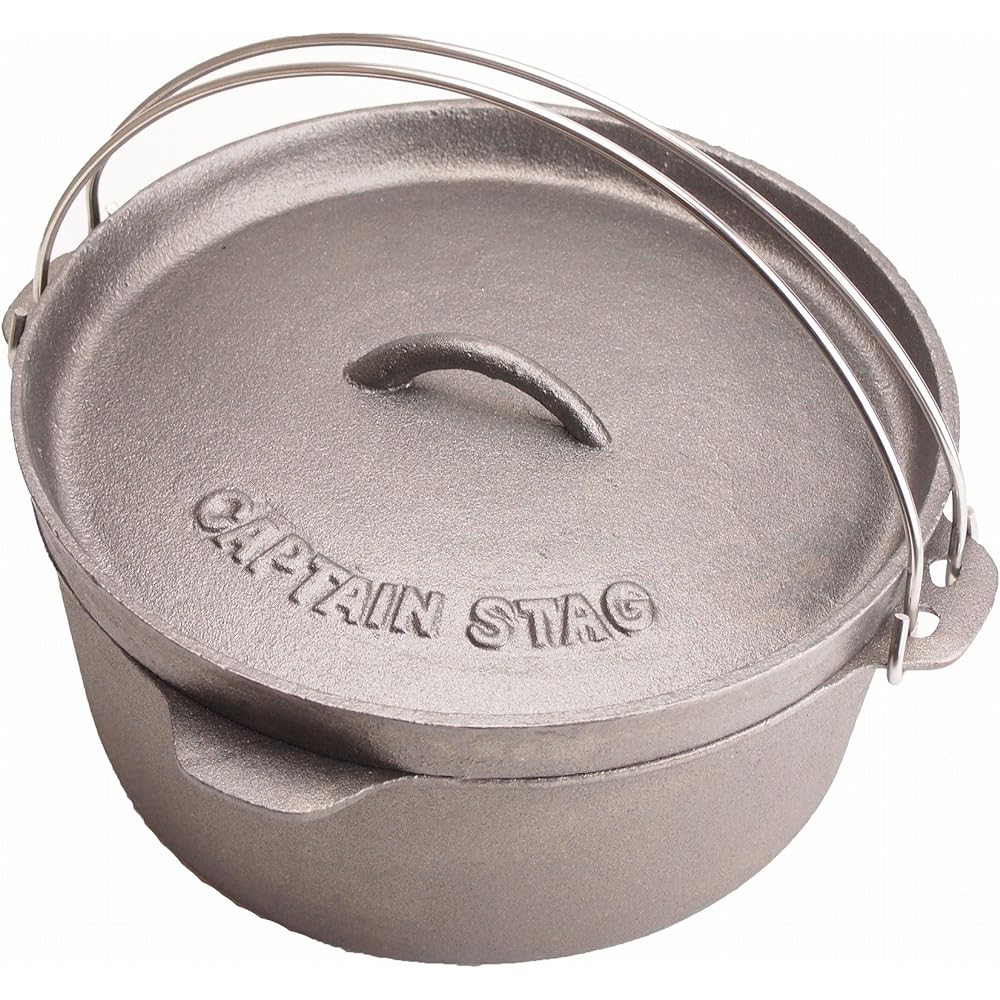 CAPTAIN STAG Dutch Oven Beginner Set Cast Iron 6 Piece Set