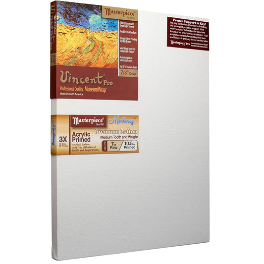 (Monterey 7oz Cotton) - Masterpiece Vincent PRO 2.2cm Deep, 60cm x 70cm, Monterey 210ml Acrylic Primed Cotton Canvas