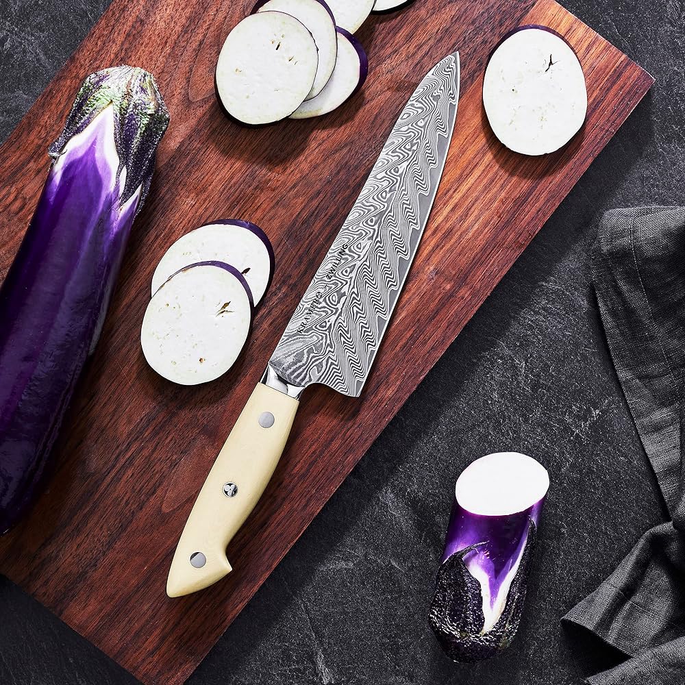 ZWILLING "Bob Kramer Cumulus Utility Knife 130mm Made in Japan" Vegetable Fruit Outdoor Knife Made in Seki City, Gifu Prefecture [Authorized Japanese Product] BOB KRAMER CUMULUS 55200-131