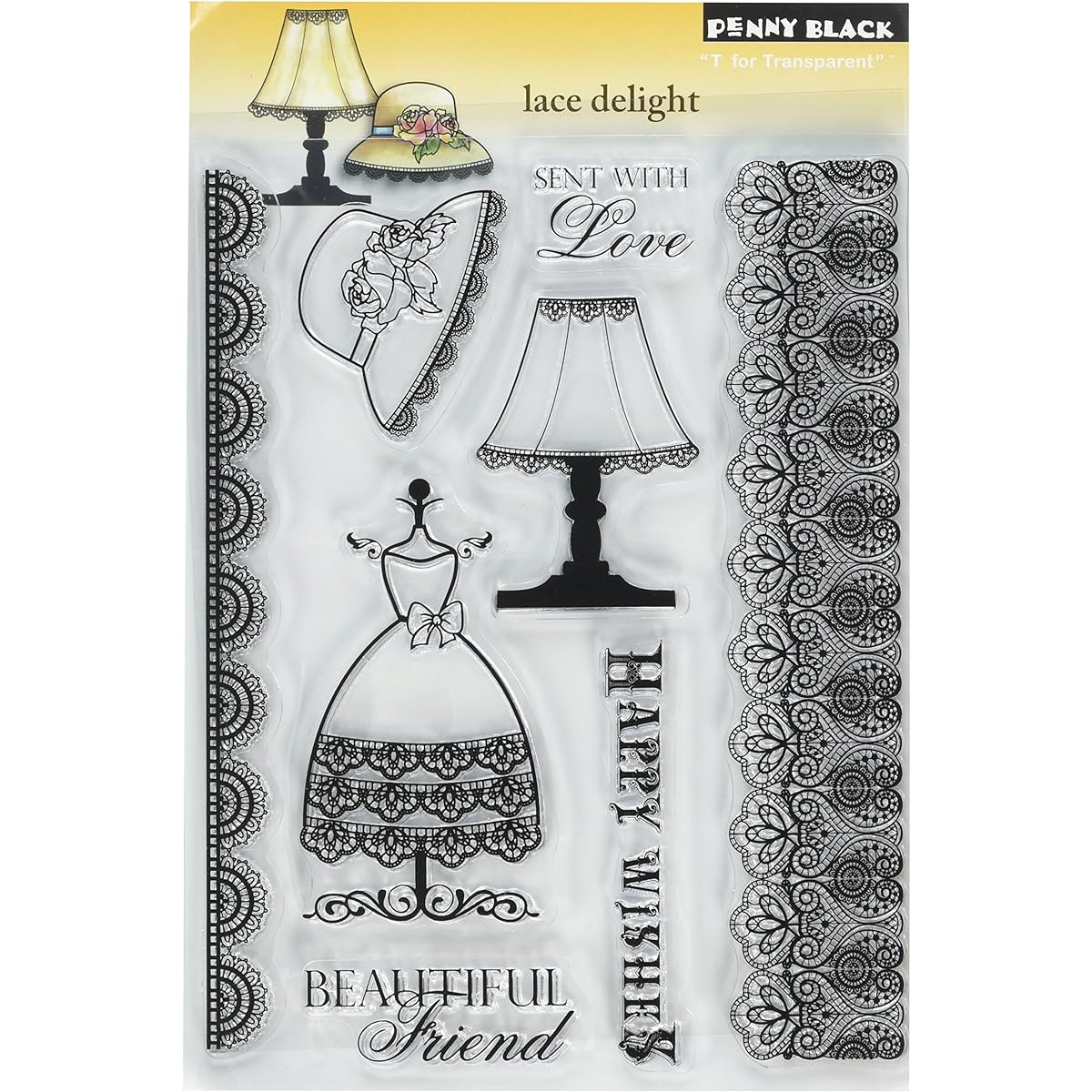 Penny Black 30-115 Lace Delight Clear Stamp