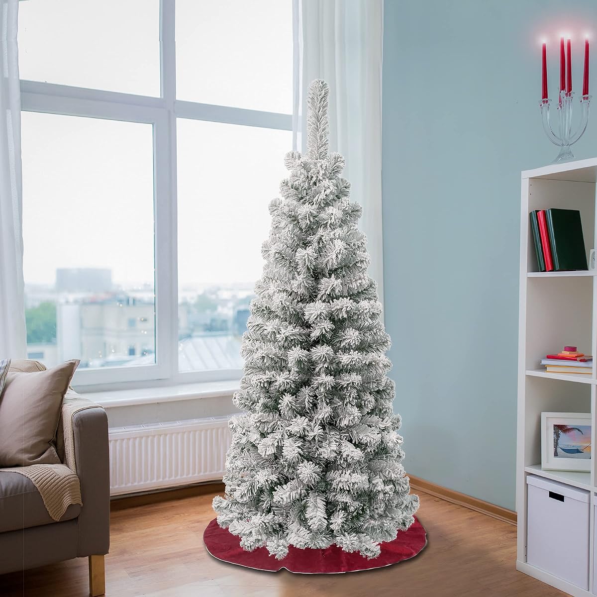 National Tree Company First Traditions Acacia Plant Slim Christmas Tree, 4 ft.