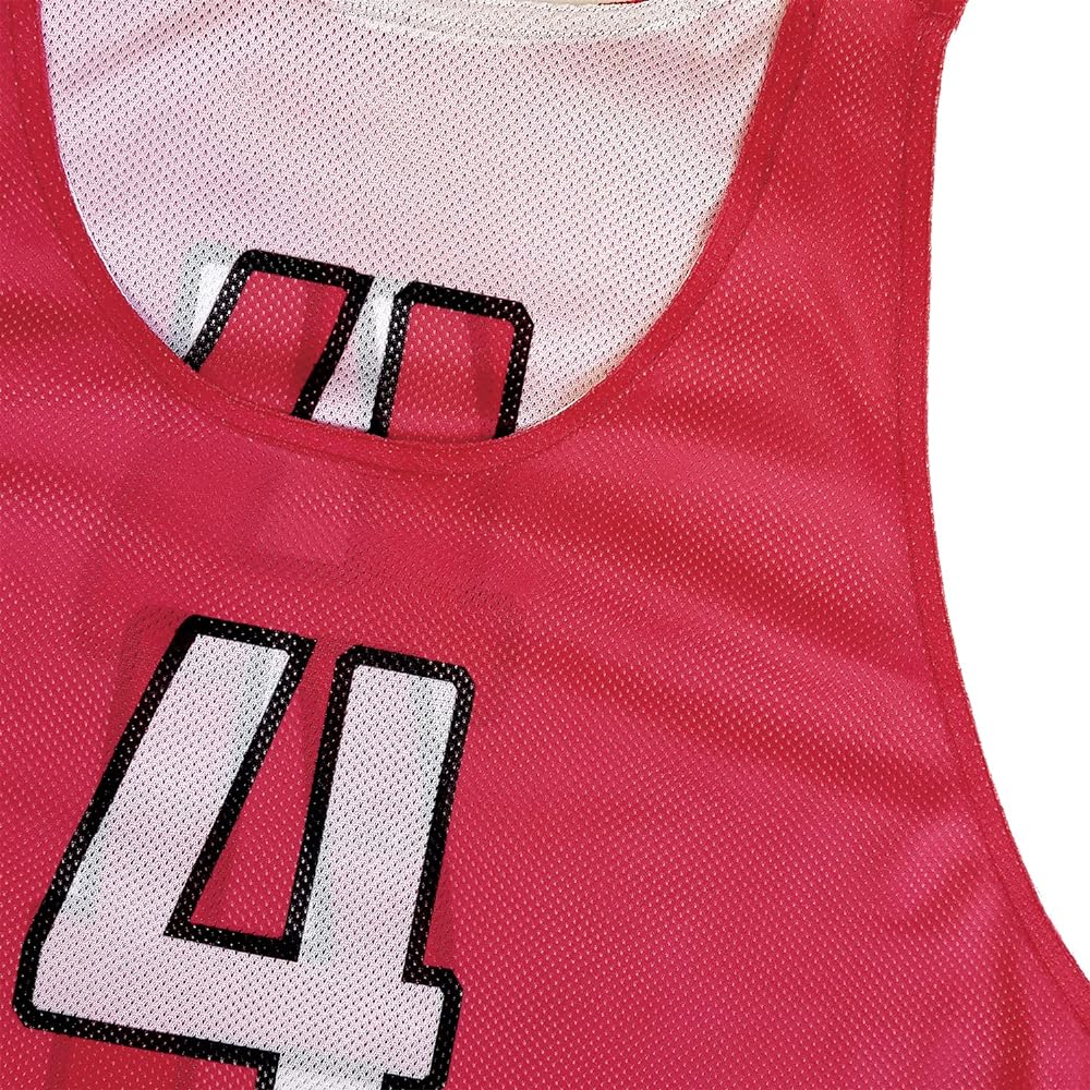 ATHLETIC MART Bibs (reversible) No. 4 to 15, front and back/front and back numbered, set of 12 [storage mesh bag included] [all 4 colors of bibs] Men and women free Adults, elementary school students, high school students, soccer, basketball, school, lac