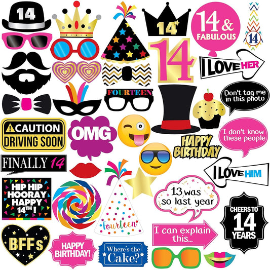 14th Birthday Photo Props