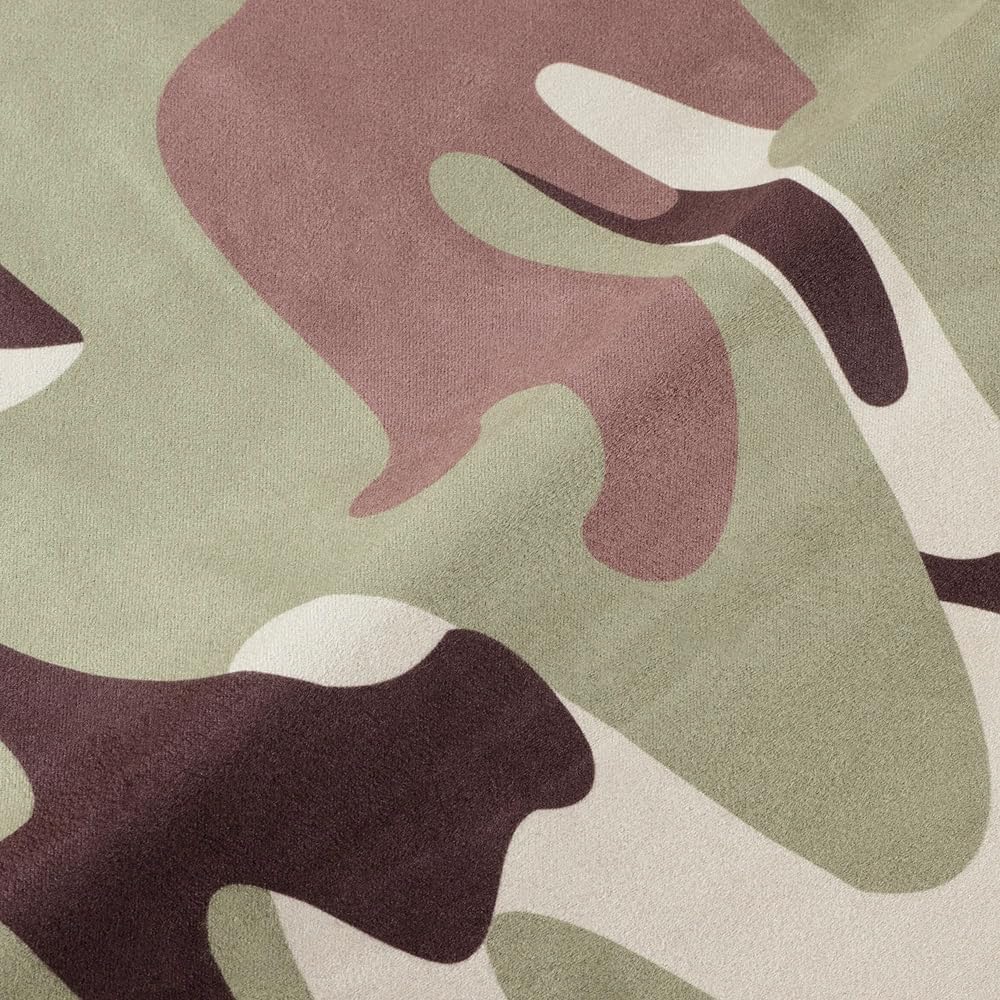 Smooth and dry patterned towel 83cm x 125cm [2023 SS model] Paisley camouflage houndstooth *Back side: white