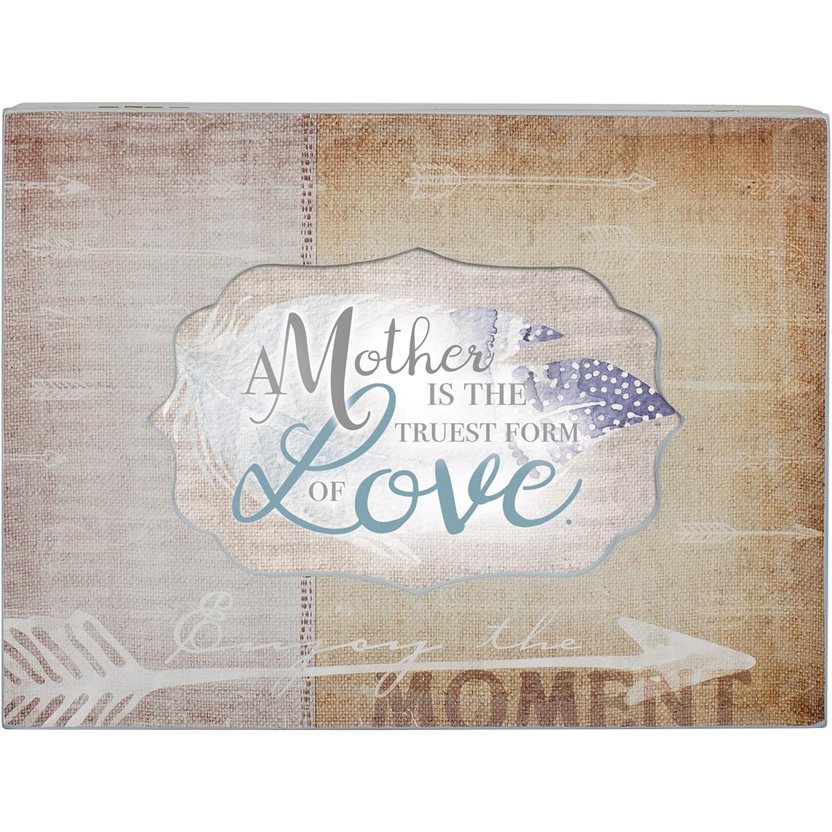 Cottage Garden Mother True Love Arrows Decoupage Music Box Plays Wind Beneath My Wings