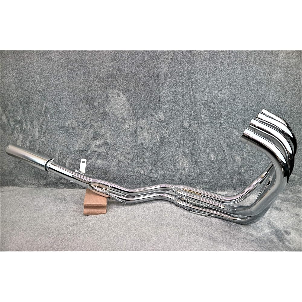 XJR400 DJ Ganimata 8-split plating muffler / XJR400R 50.8π iron 4-2-1 early 4HM silencer silver iron pipe XJ400 Yamaha YAMAHA (DJ8 split plating)