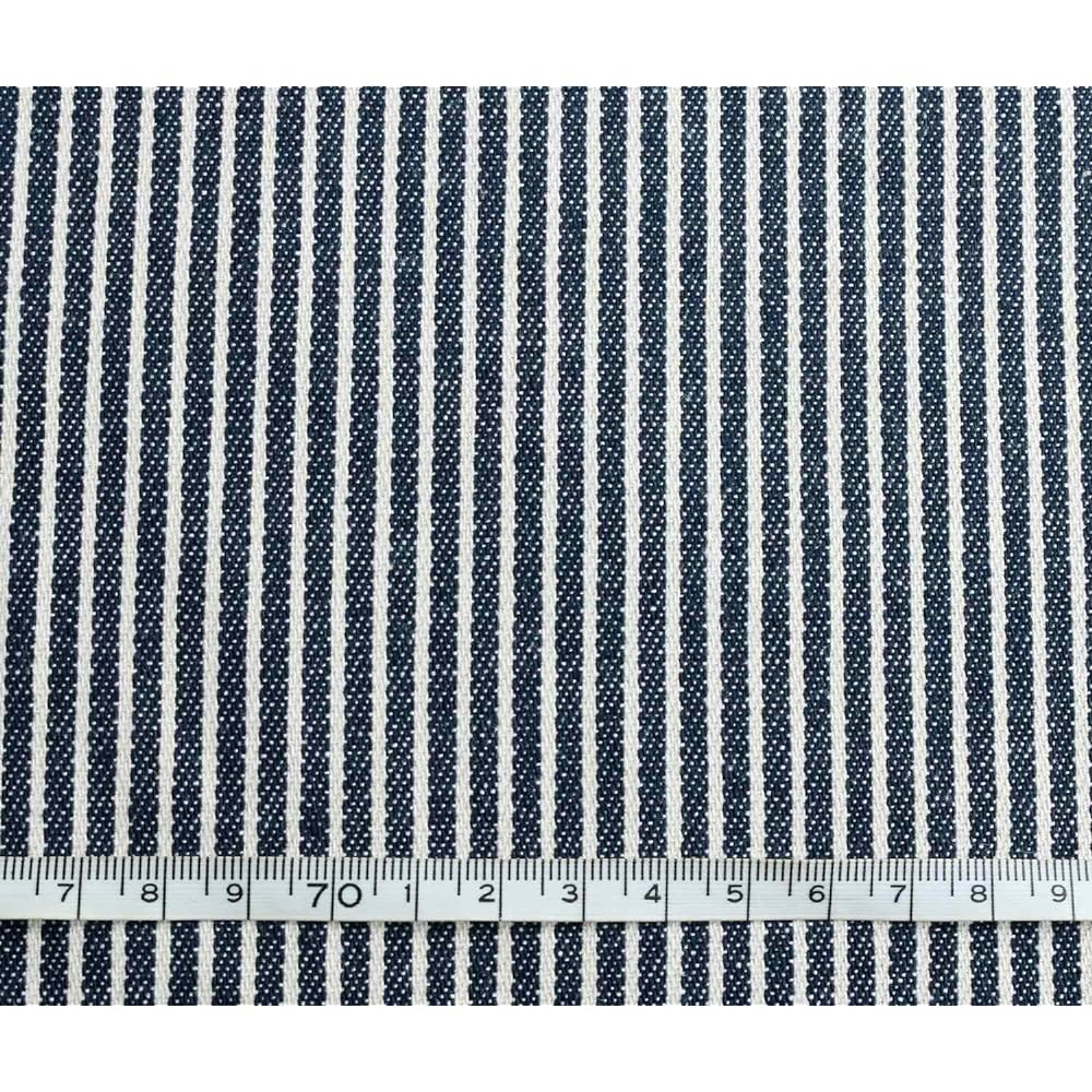 Nippon Chuko NBK Hickory Stripe Pattern Fabric 110cm Width x 9m Cut Cut 3A Navy/White ICH1015-3A Crafts/Handmade Supplies
