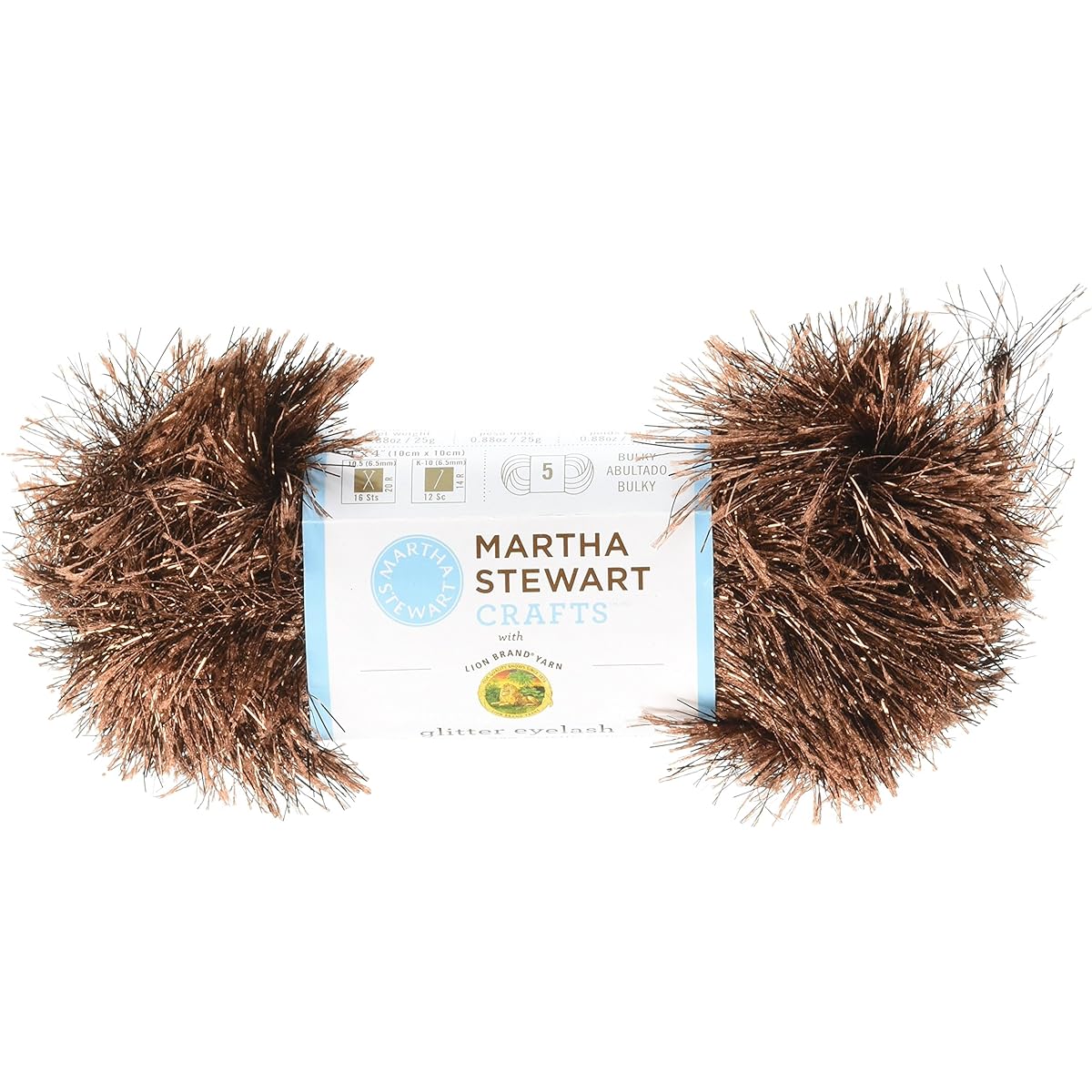 Martha Stewart Glitter Eyelash Yarn Brownstone