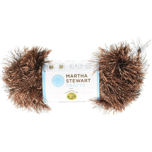 Martha Stewart Glitter Eyelash Yarn Brownstone