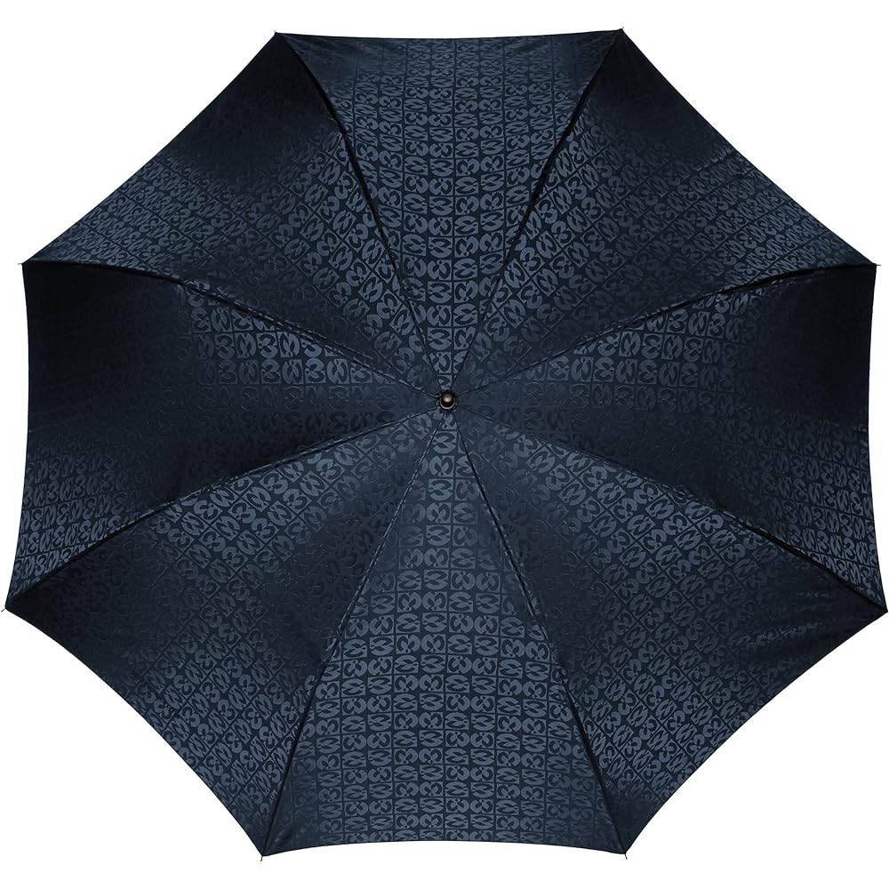 [Moonbat] (Mila Schon) Mila Schon Men's Folding Umbrella After-dyed Logo Jacquard Bifold 21-062-22380-04