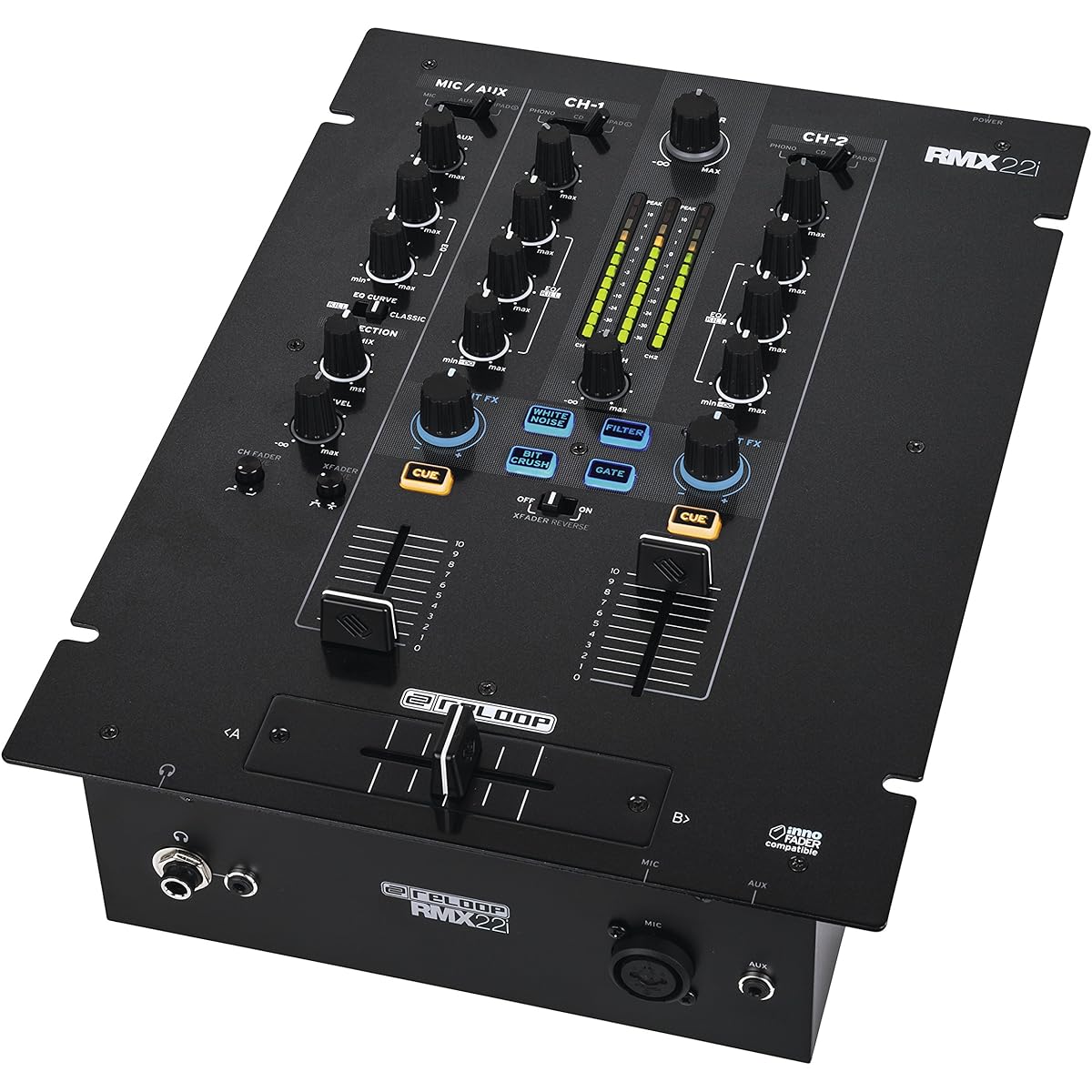 Reloop 2-channel DJ mixer with built-in effects RMX-22i