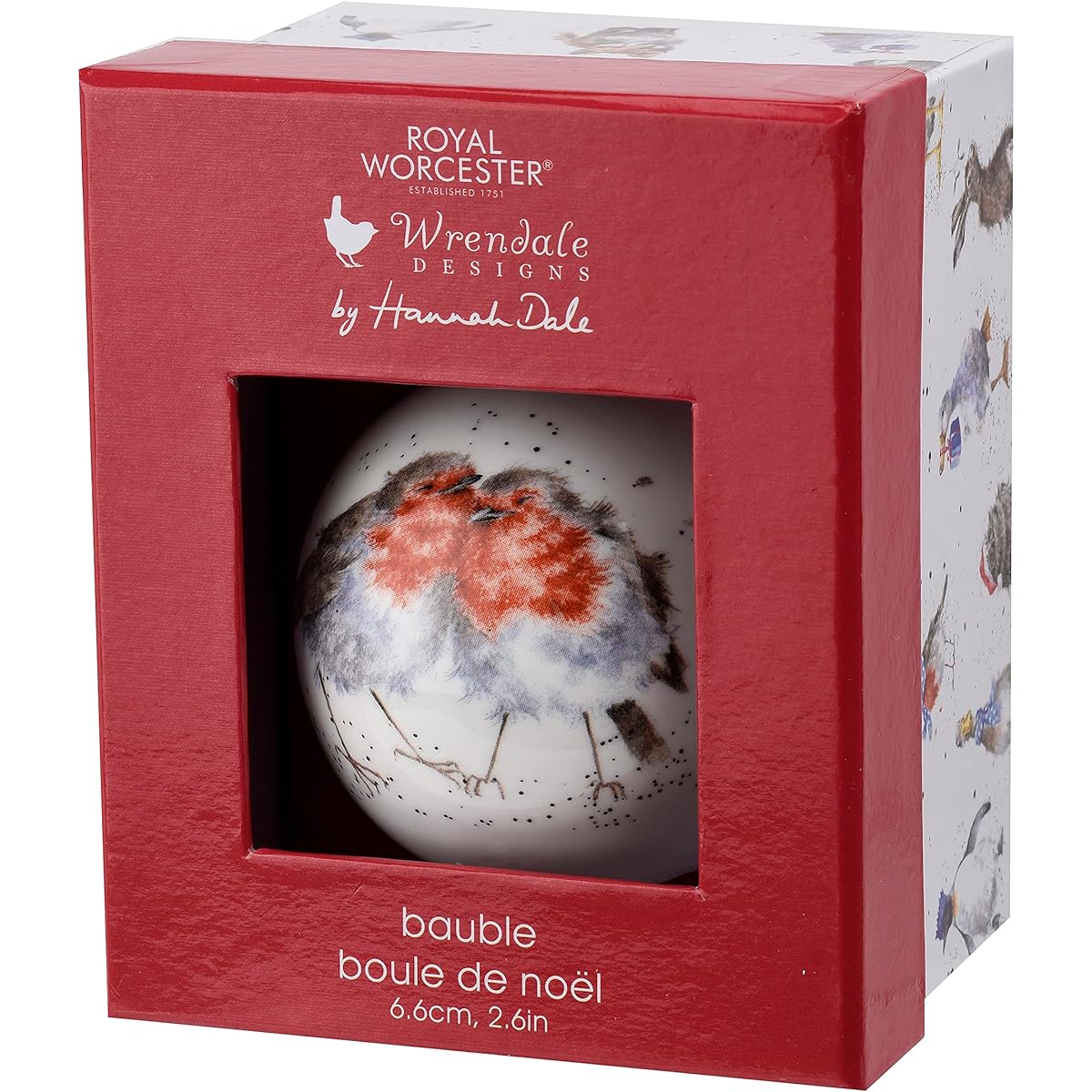 Royal Worcester Wrendale Designs Robin Bauble