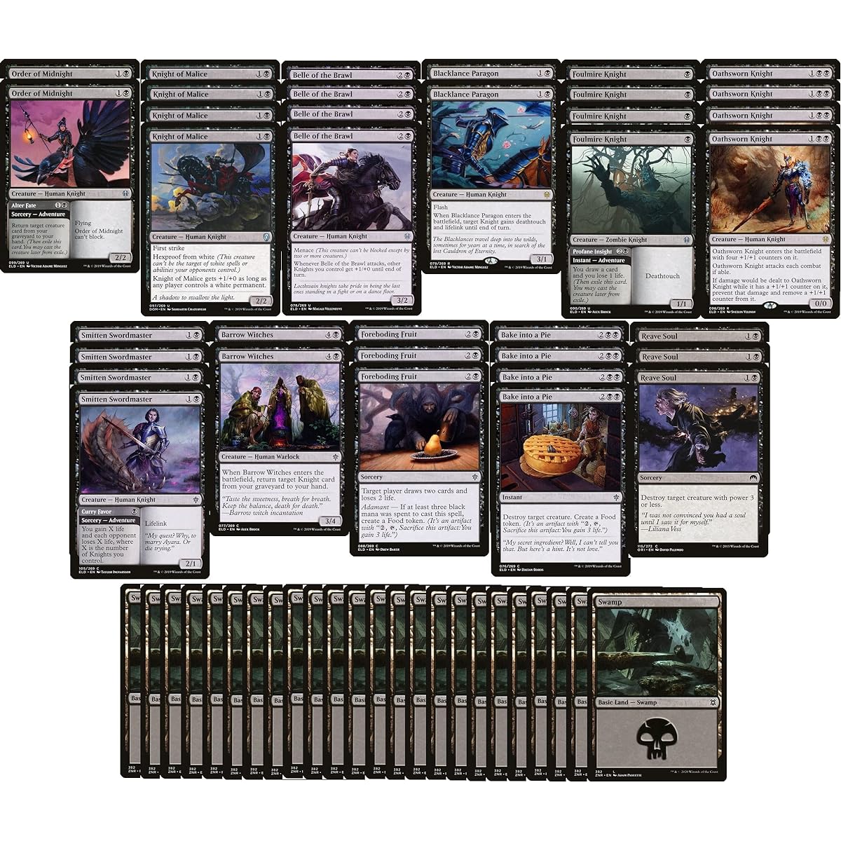 Black Creature Deck – Knight – Powerful – Modern Legal – Custom Built – Magic the Gathering – MTG – 60 Cards