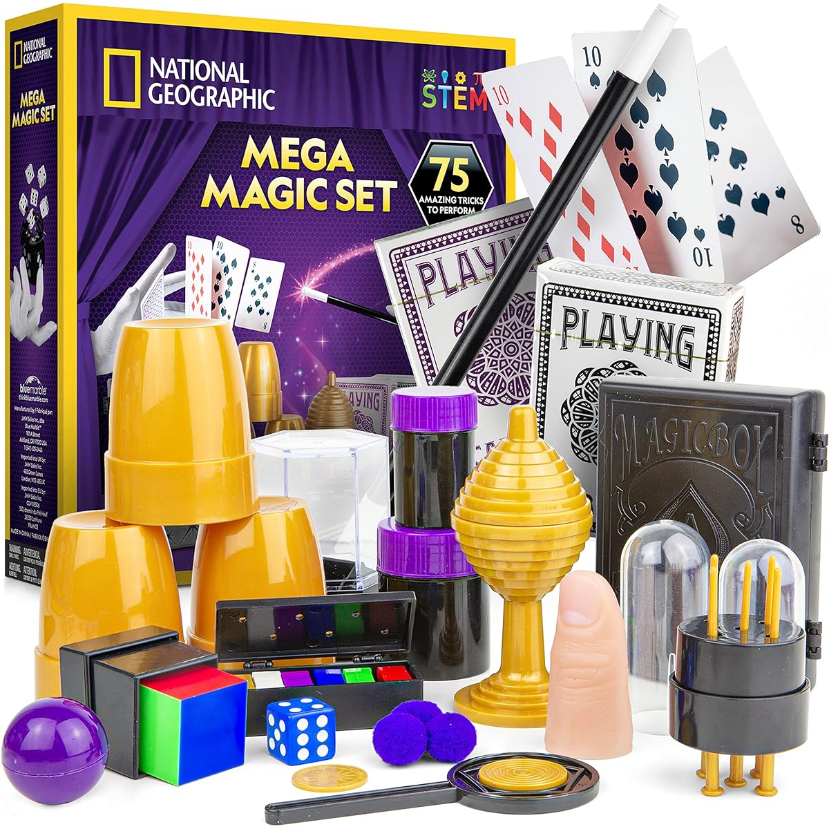 NATIONAL GEOGRAPHIC MEGA MAGIC SET - 75+ Magic Tricks for Kids to Perform with Step-by-Step Video Instructions for Each Trick from a Professional Magician