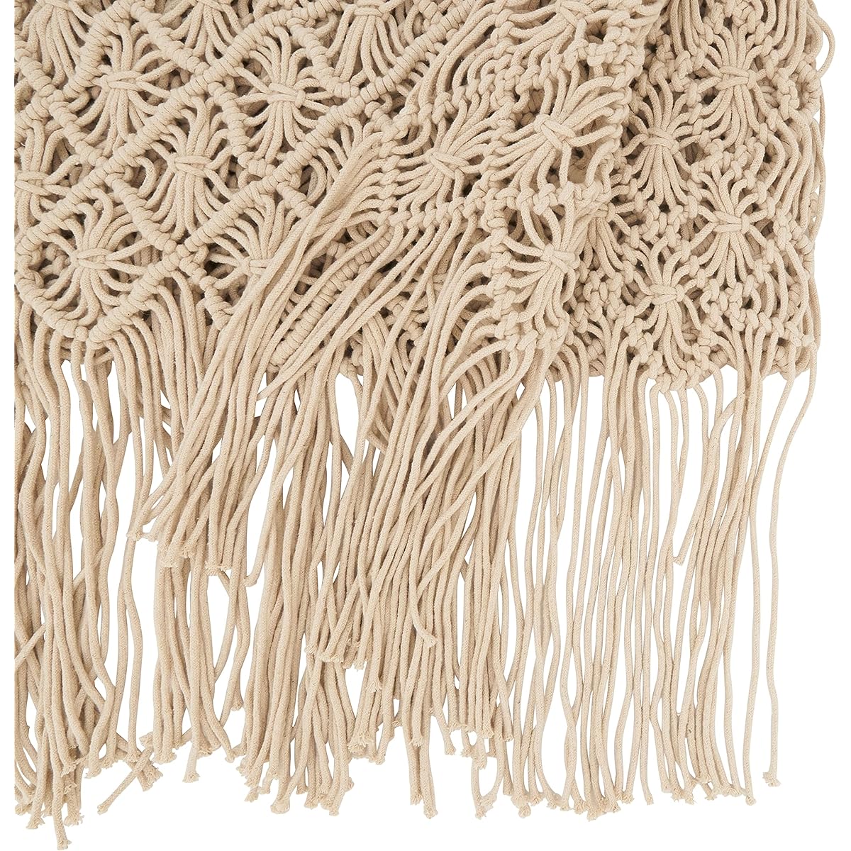 SARO LIFESTYLE Migramah Collection Macrame Table Runner 16"x72" Natural