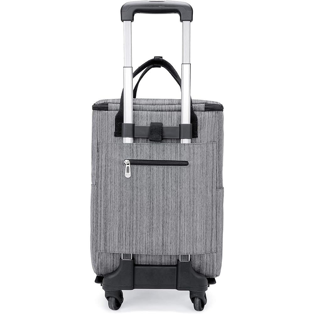 [Bagging] [Kobe Liberal] Shopping Carry, Side Push, 4 Wheels, Lightweight, Shopping Cart, Heat/Cold Insulation, Finished Product 905 (Black Hairline)